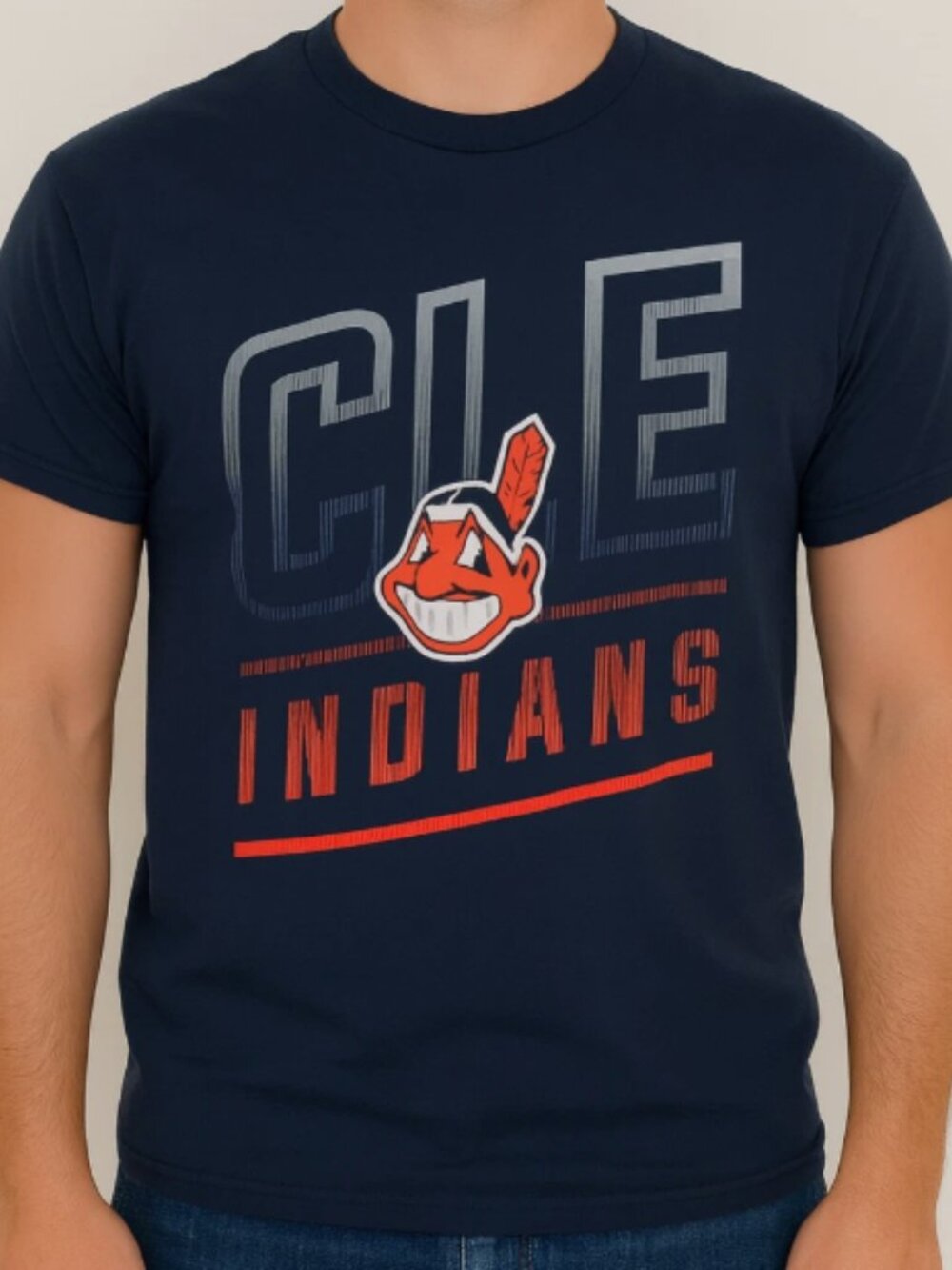 Cleveland Indians T Shirt Size Small Baseball Chief Wahoo Smiling Logo MLB
